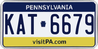 PA license plate KAT6679