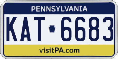 PA license plate KAT6683