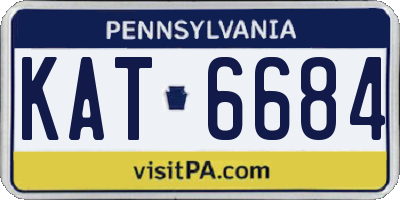 PA license plate KAT6684