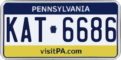 PA license plate KAT6686