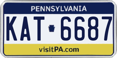 PA license plate KAT6687