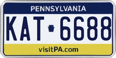 PA license plate KAT6688