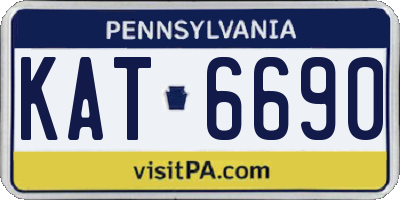 PA license plate KAT6690