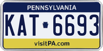 PA license plate KAT6693