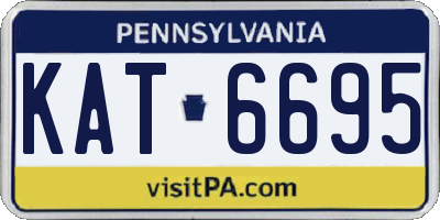 PA license plate KAT6695