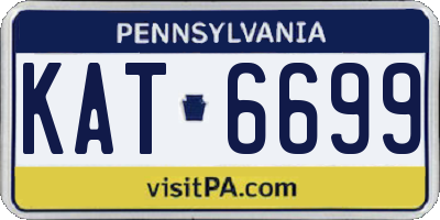 PA license plate KAT6699