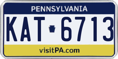 PA license plate KAT6713