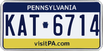 PA license plate KAT6714