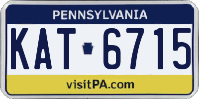 PA license plate KAT6715
