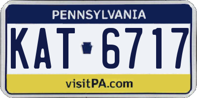 PA license plate KAT6717