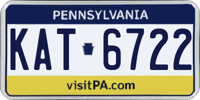 PA license plate KAT6722