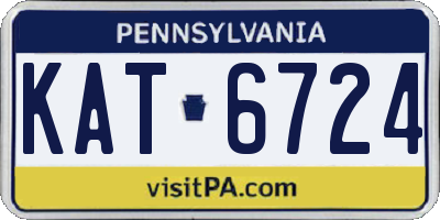 PA license plate KAT6724