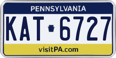PA license plate KAT6727