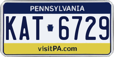 PA license plate KAT6729