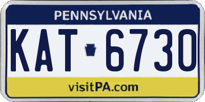 PA license plate KAT6730