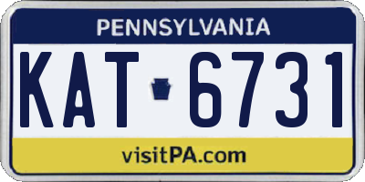 PA license plate KAT6731