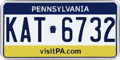 PA license plate KAT6732