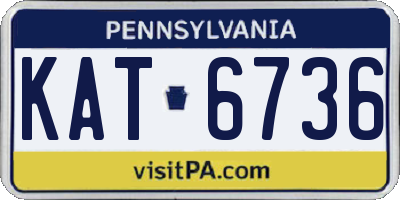 PA license plate KAT6736