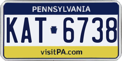 PA license plate KAT6738