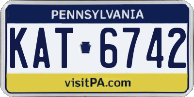 PA license plate KAT6742