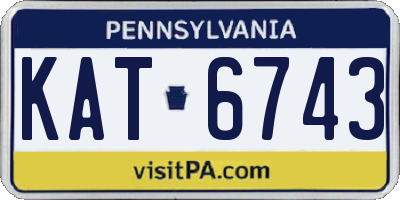 PA license plate KAT6743