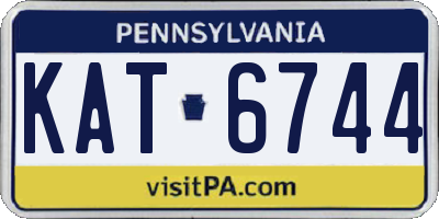 PA license plate KAT6744