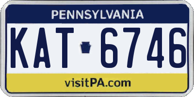 PA license plate KAT6746