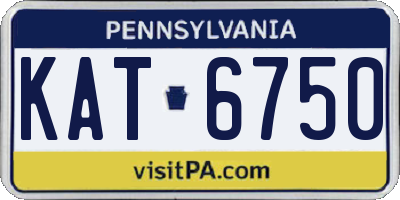 PA license plate KAT6750