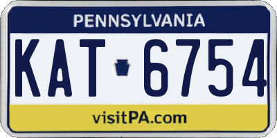 PA license plate KAT6754