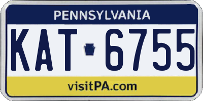 PA license plate KAT6755