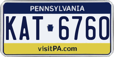PA license plate KAT6760