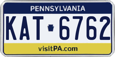 PA license plate KAT6762
