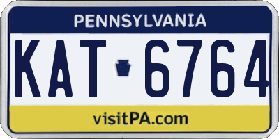 PA license plate KAT6764