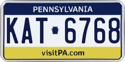 PA license plate KAT6768