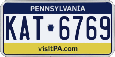 PA license plate KAT6769