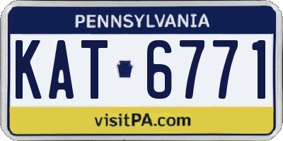 PA license plate KAT6771