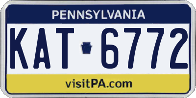 PA license plate KAT6772