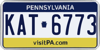 PA license plate KAT6773