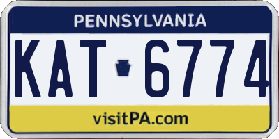 PA license plate KAT6774