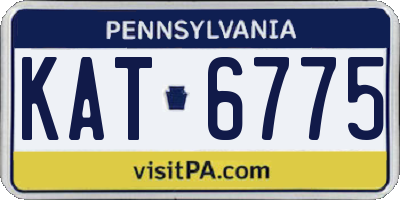 PA license plate KAT6775