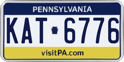 PA license plate KAT6776