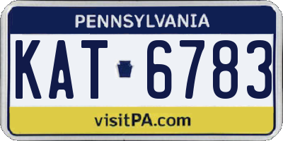 PA license plate KAT6783