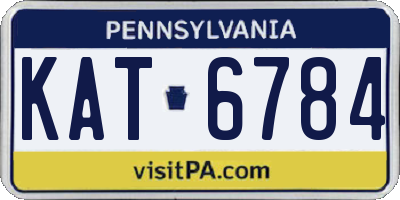 PA license plate KAT6784