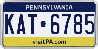 PA license plate KAT6785