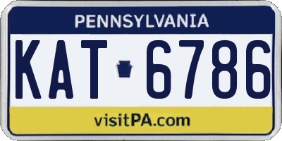 PA license plate KAT6786