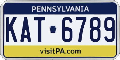 PA license plate KAT6789