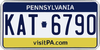 PA license plate KAT6790