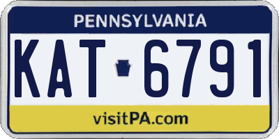 PA license plate KAT6791