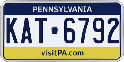 PA license plate KAT6792