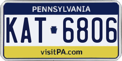 PA license plate KAT6806
